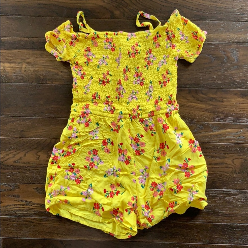Abercrombie bright yellow romper